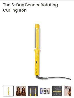 Drybar 3-Day Bender Rotating Curling Iron - Yellow